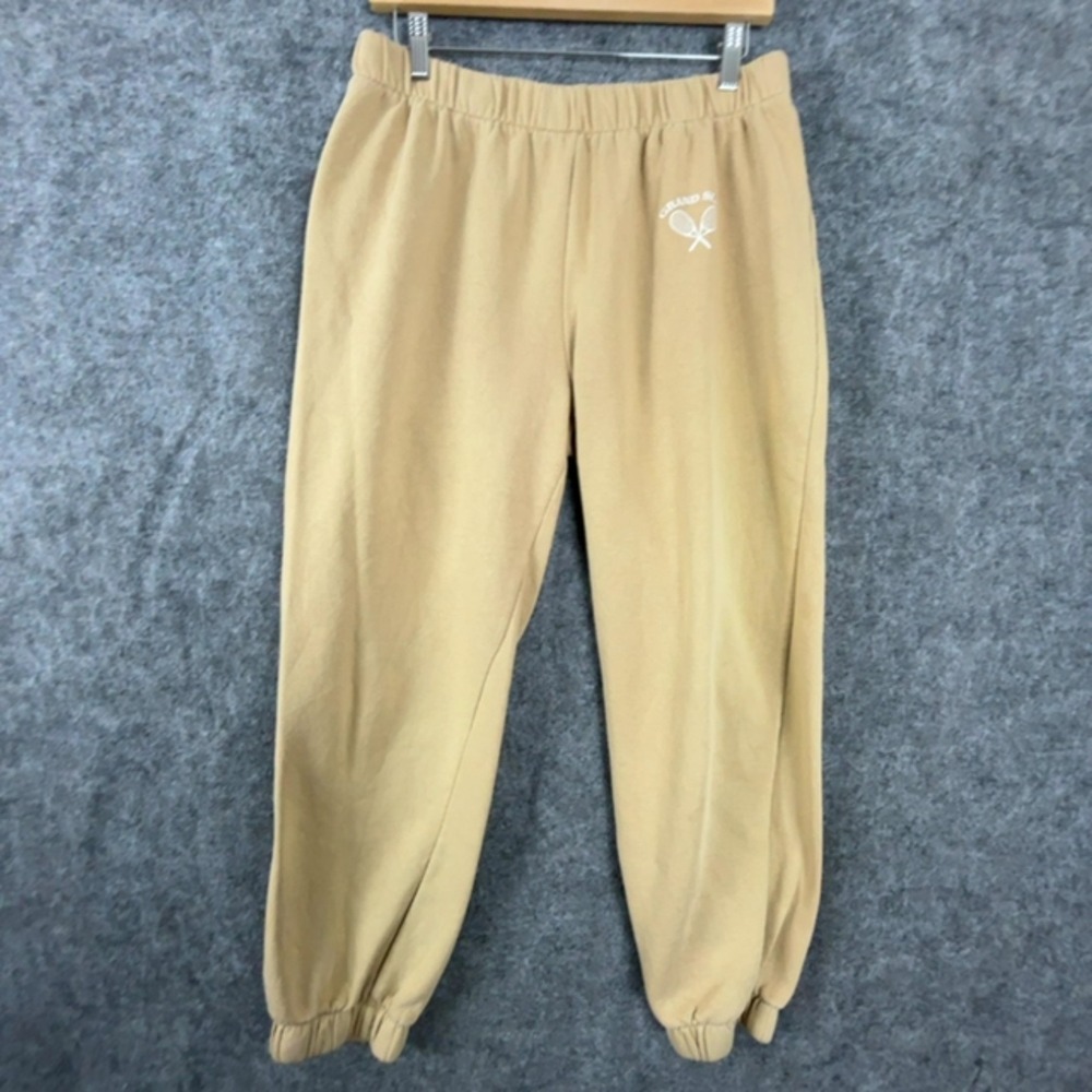 Abound Grand Slam Tennis Sweatpants Womens Large Tan Athleisure Joggers